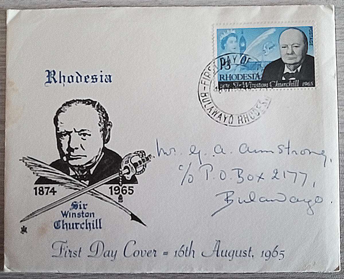 1965 Addressed Rhodesia First Day Cover. Sir Winston Churchill Commemoration