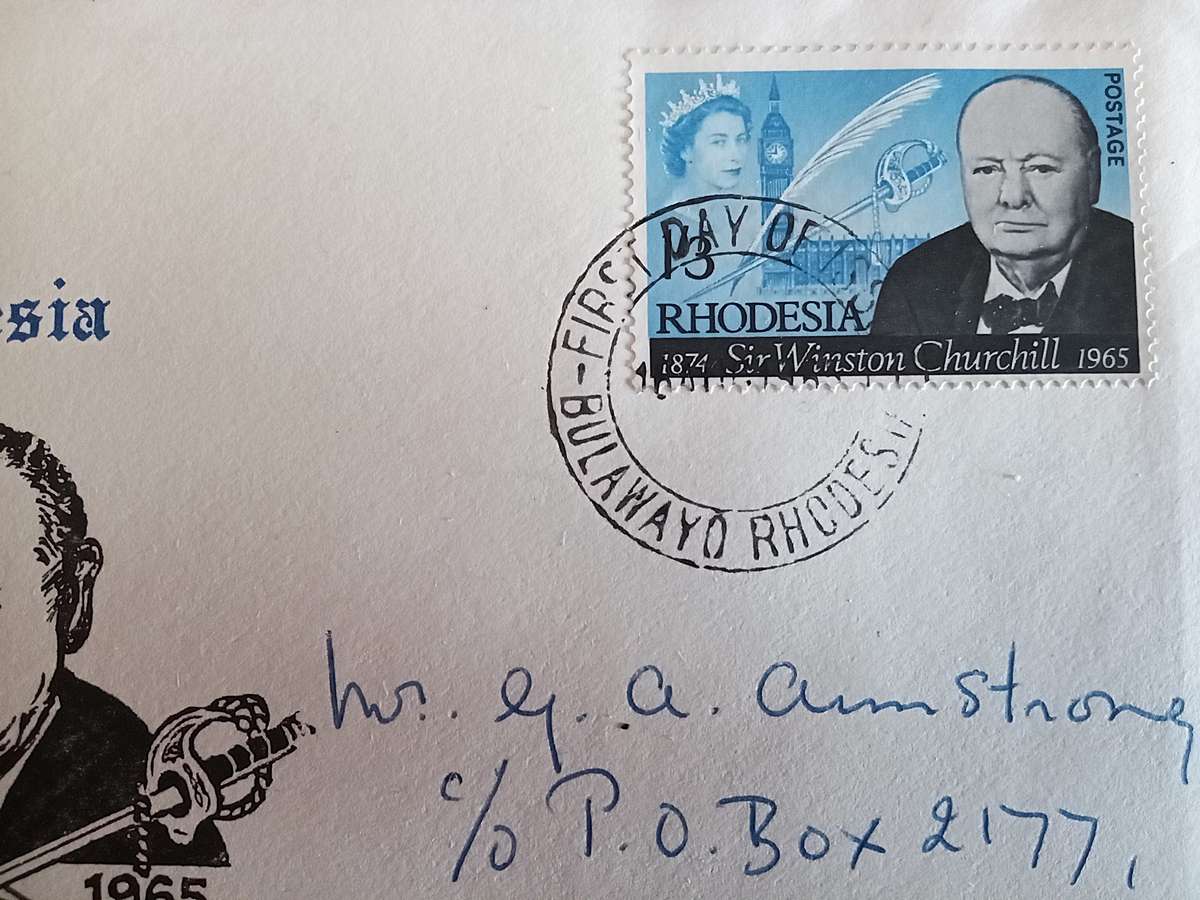 1965 Addressed Rhodesia First Day Cover. Sir Winston Churchill Commemoration