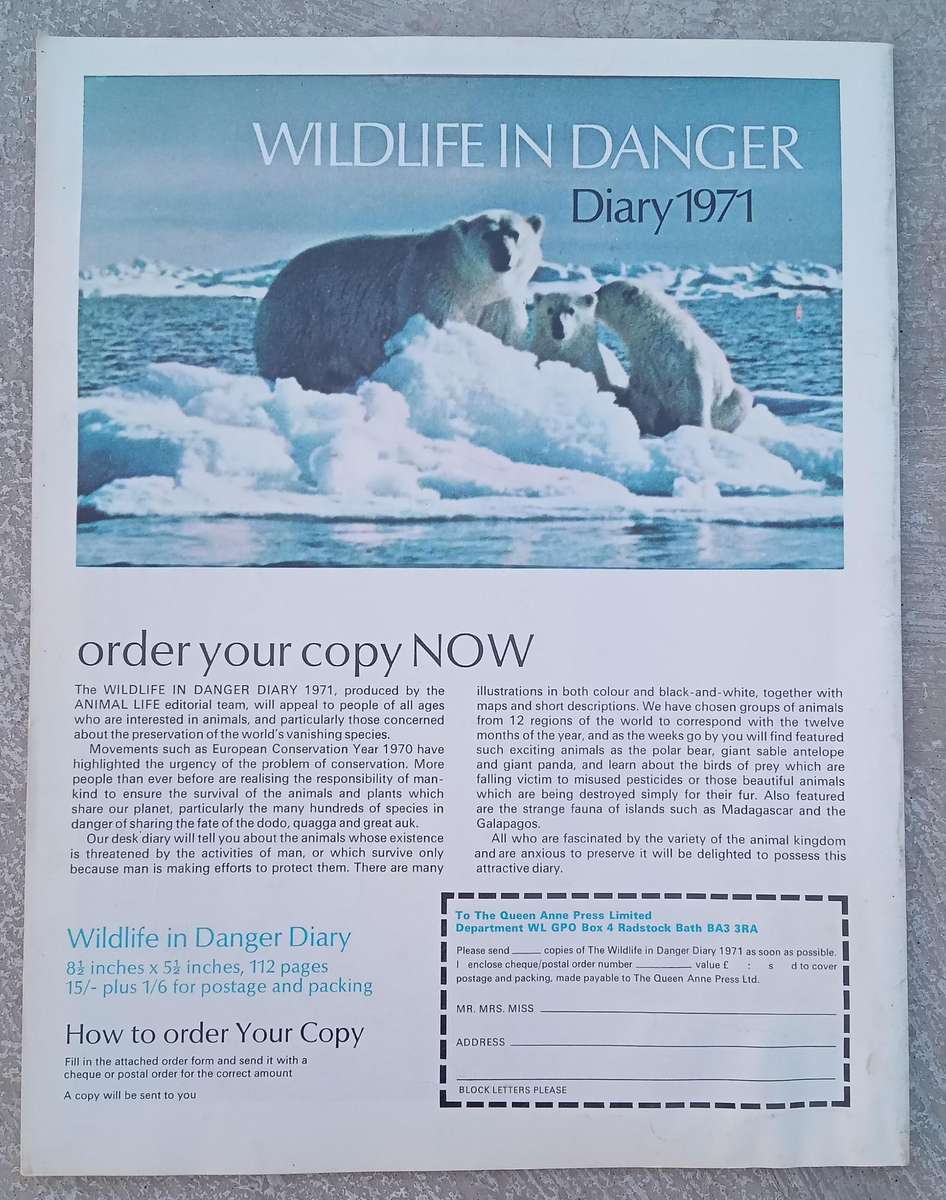 1970 Purnell's Encyclopedia Of Animal Life No 94 (Vol 6 No 14)