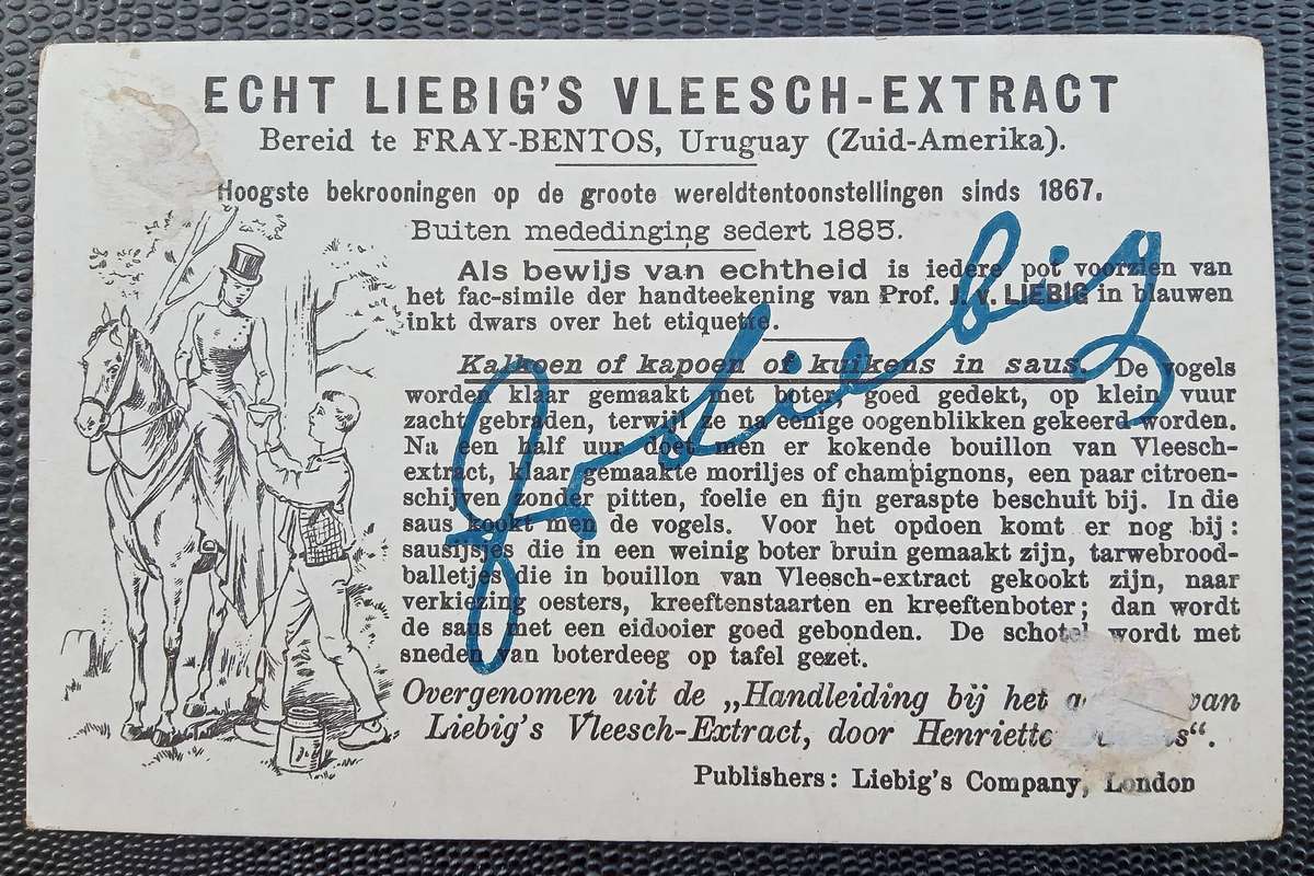 Advertising Card Extraxt From The Liebig's Company London. "De Brazza research in French Congo"