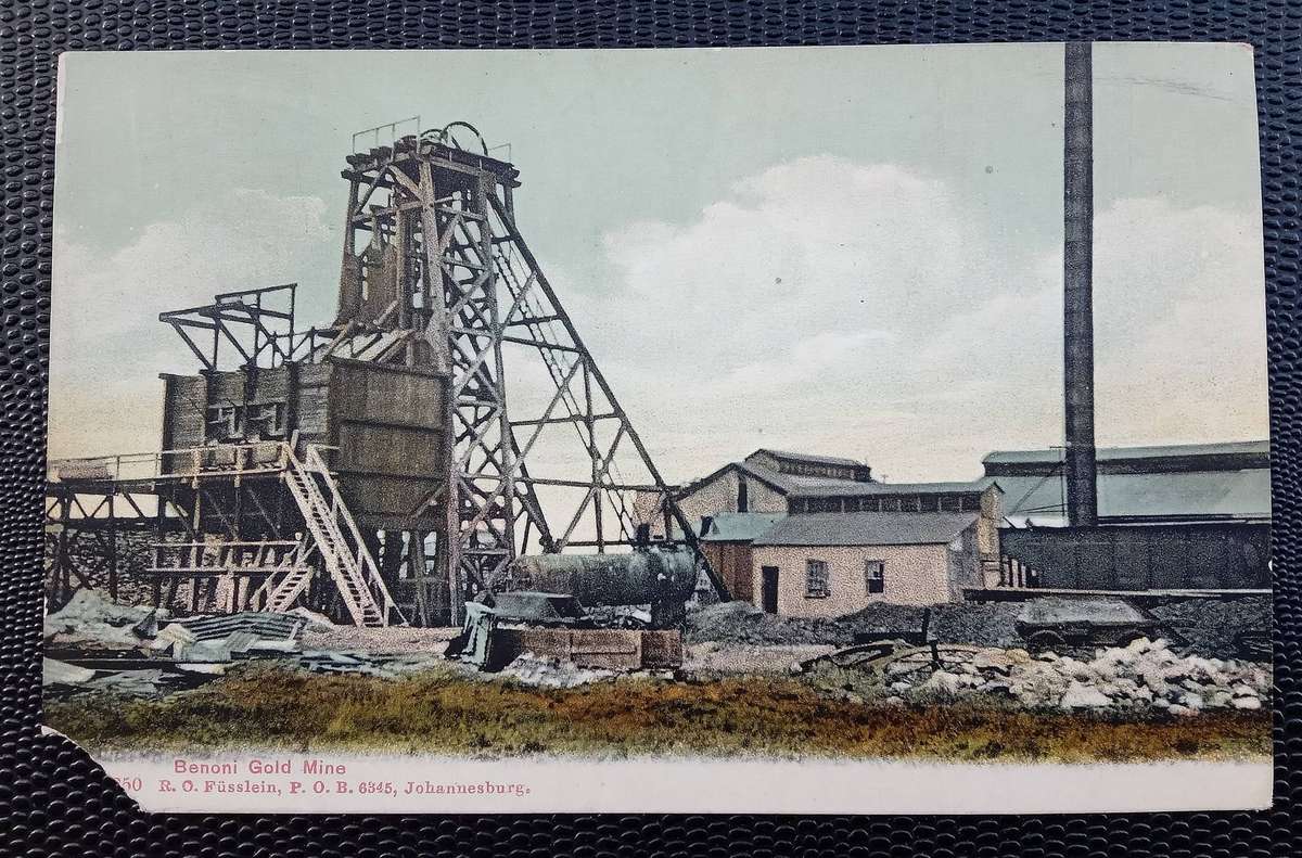 Post Card Benoni Gold Mine Johannesburg. Unused Mint condition