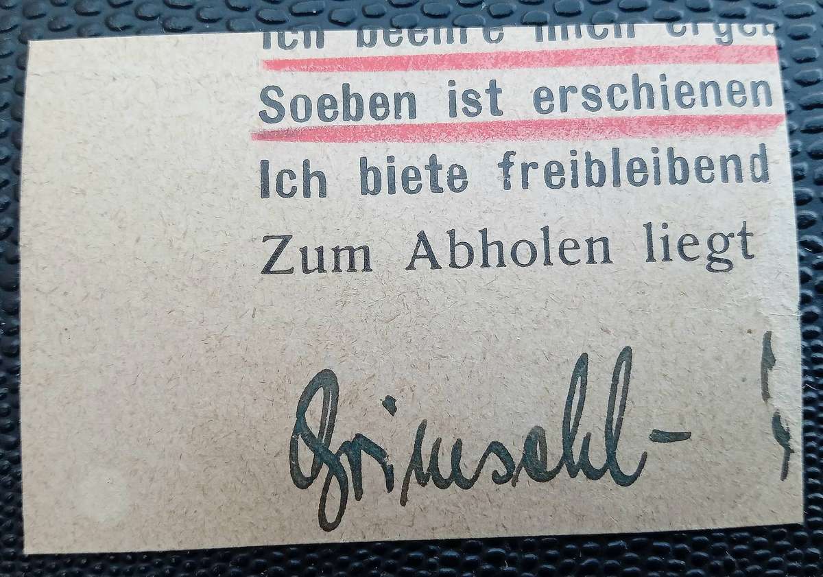 1940 German Cancel.