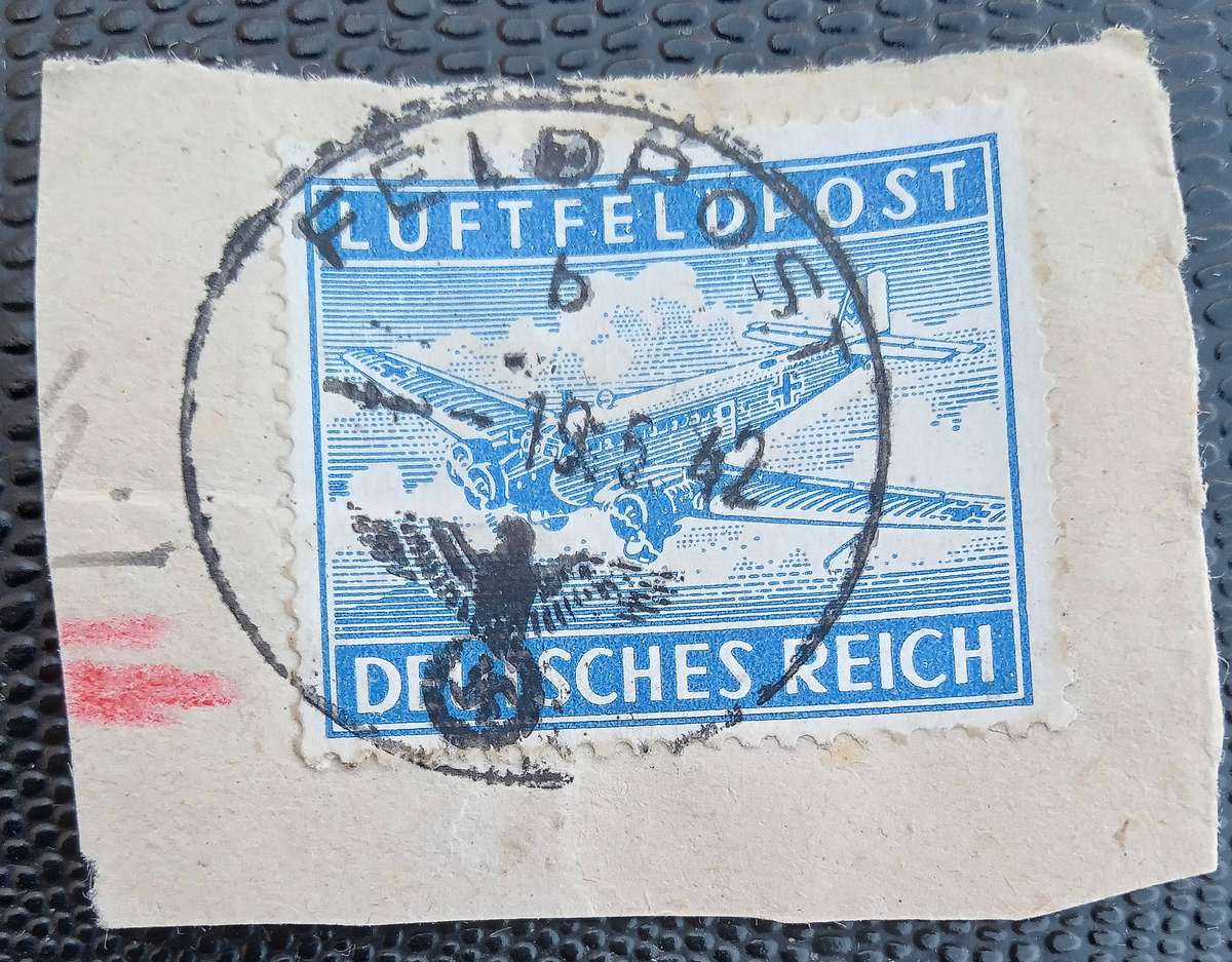 1942 German Cancel. 1942 -1943 Airmail "Feldpost"