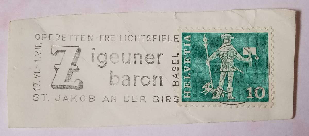 Helvetia 1961  Gypsy baron operettas open-air plays