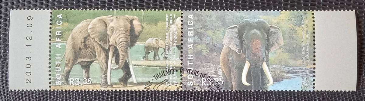 2003 Republic of South Africa- 10 years of Diplomatic Relations S.A and Thailand Setenant Pair MNH.
