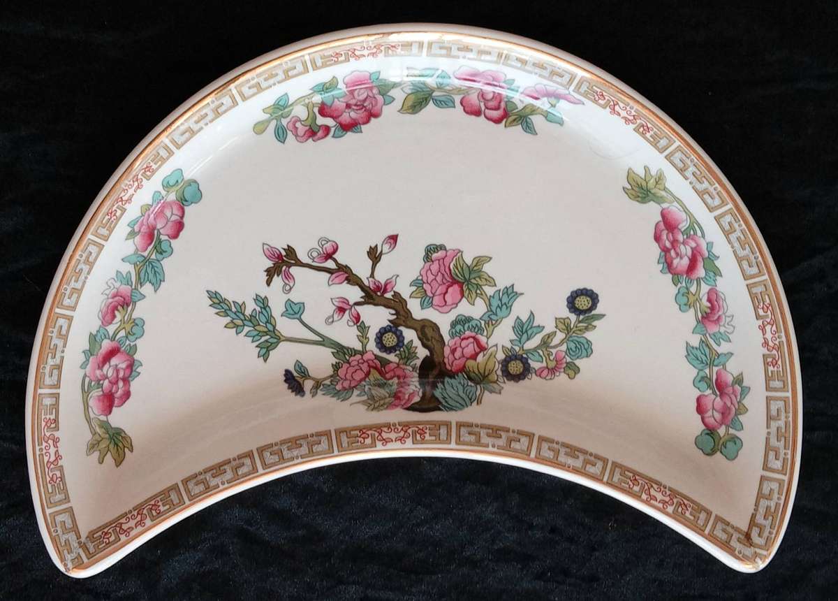 Ceramics- Maddock & Sons Indian Tree-Used Replacement set of 6 x Crescent Bone Dishes.