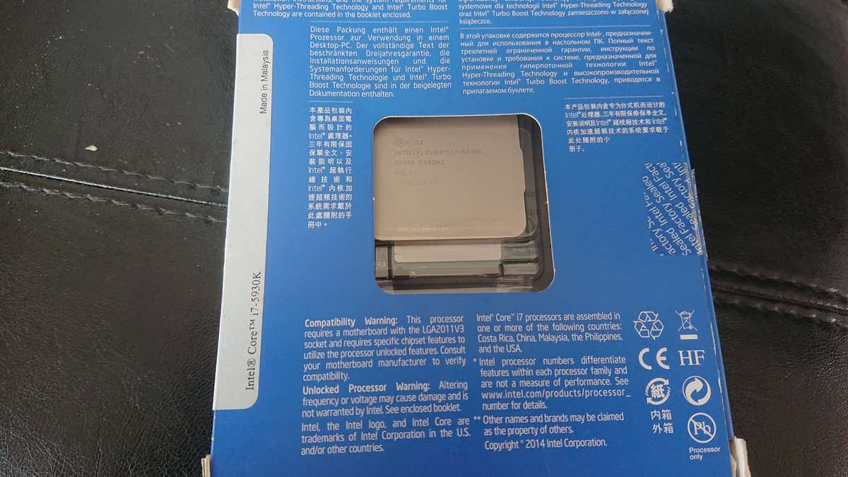 Intel I7 5930K 3.5GHZ 15MB Cache LGA2011V3 CPU