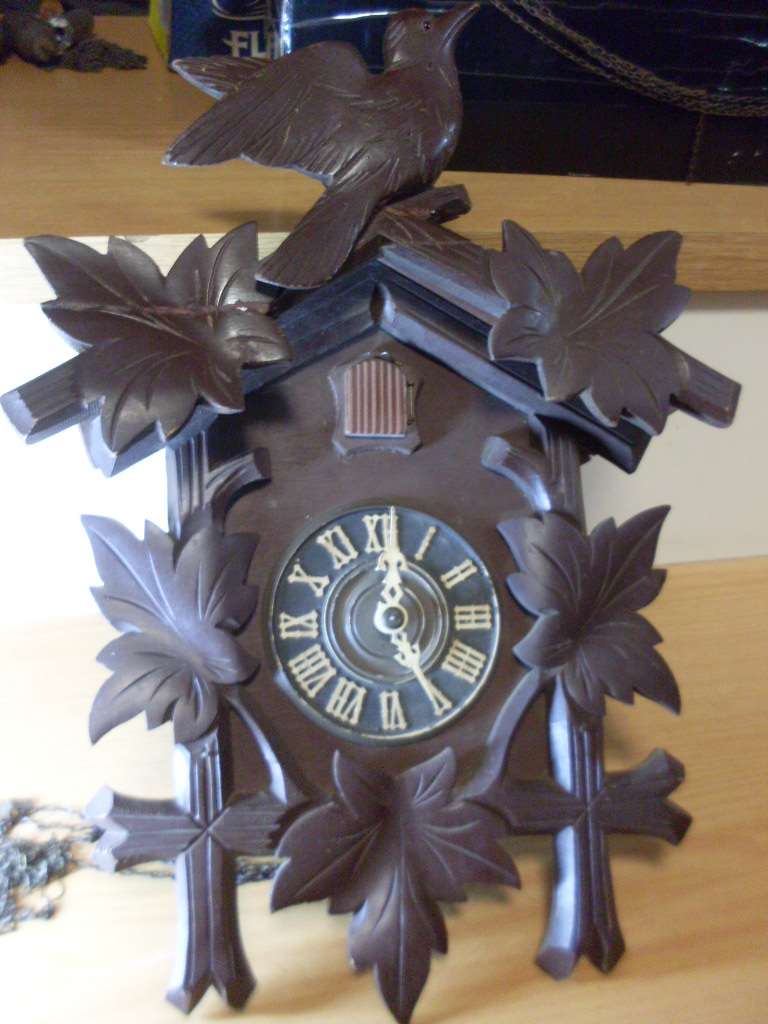 LARGE GERMAN CUCKOO...WORKING.... 50 CM X 29 CM X 15 CM ...SEE MAKERS MARK