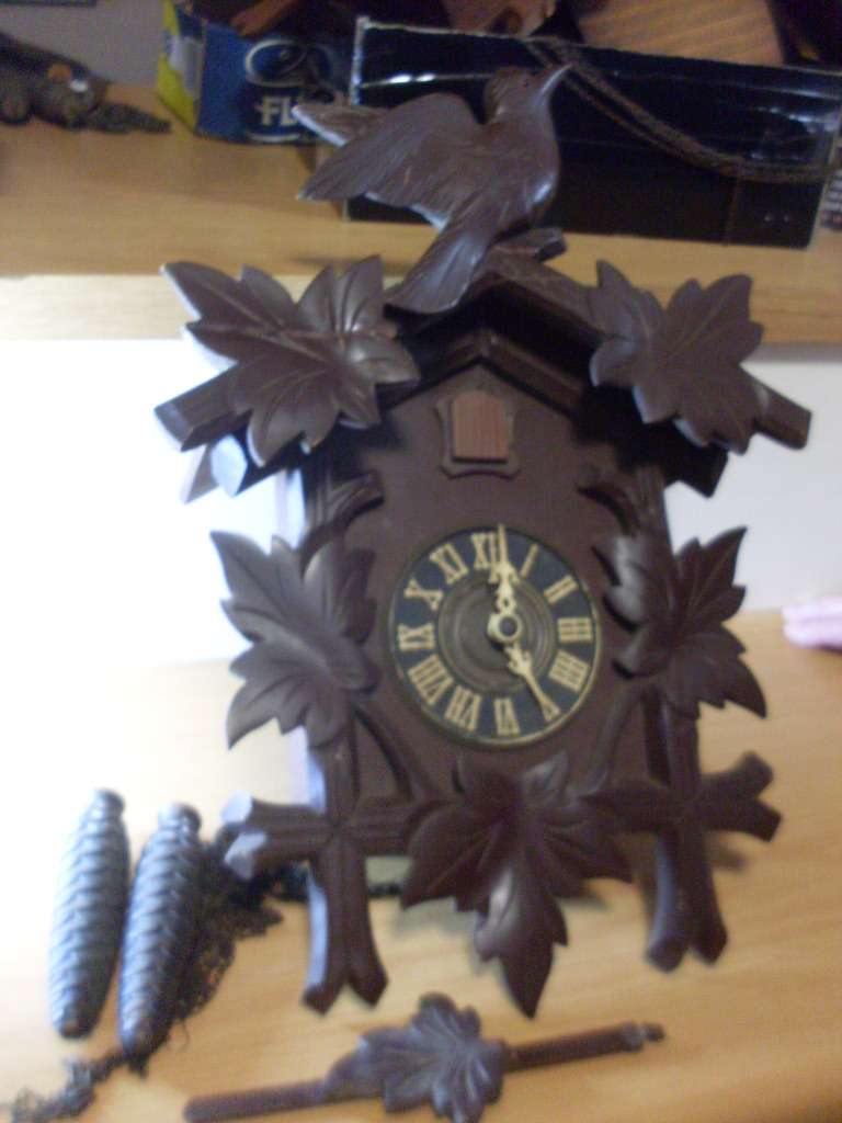 LARGE GERMAN CUCKOO...WORKING.... 50 CM X 29 CM X 15 CM ...SEE MAKERS MARK