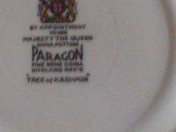 PARAGON 5 TEACUP DUOS TREE OF KASHMIR PATTERN