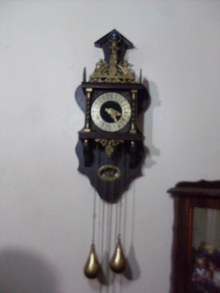 DUTCH ZAANSE  BRASS WALL CLOCK...WORKING....