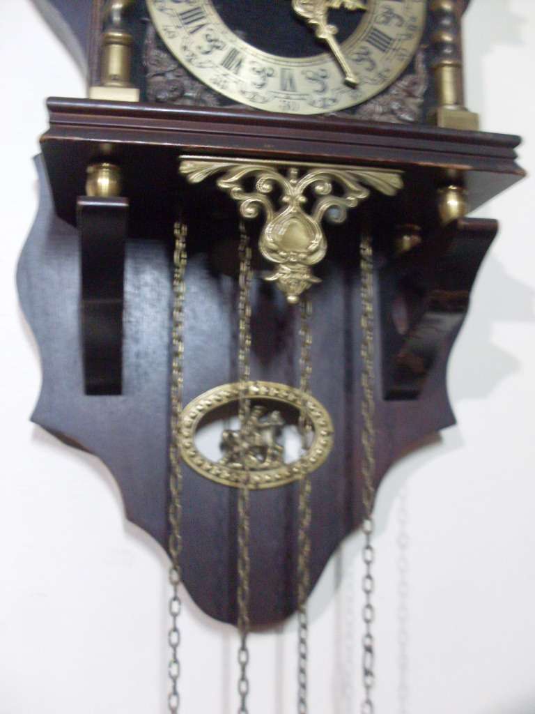 DUTCH ZAANSE  BRASS WALL CLOCK...WORKING....