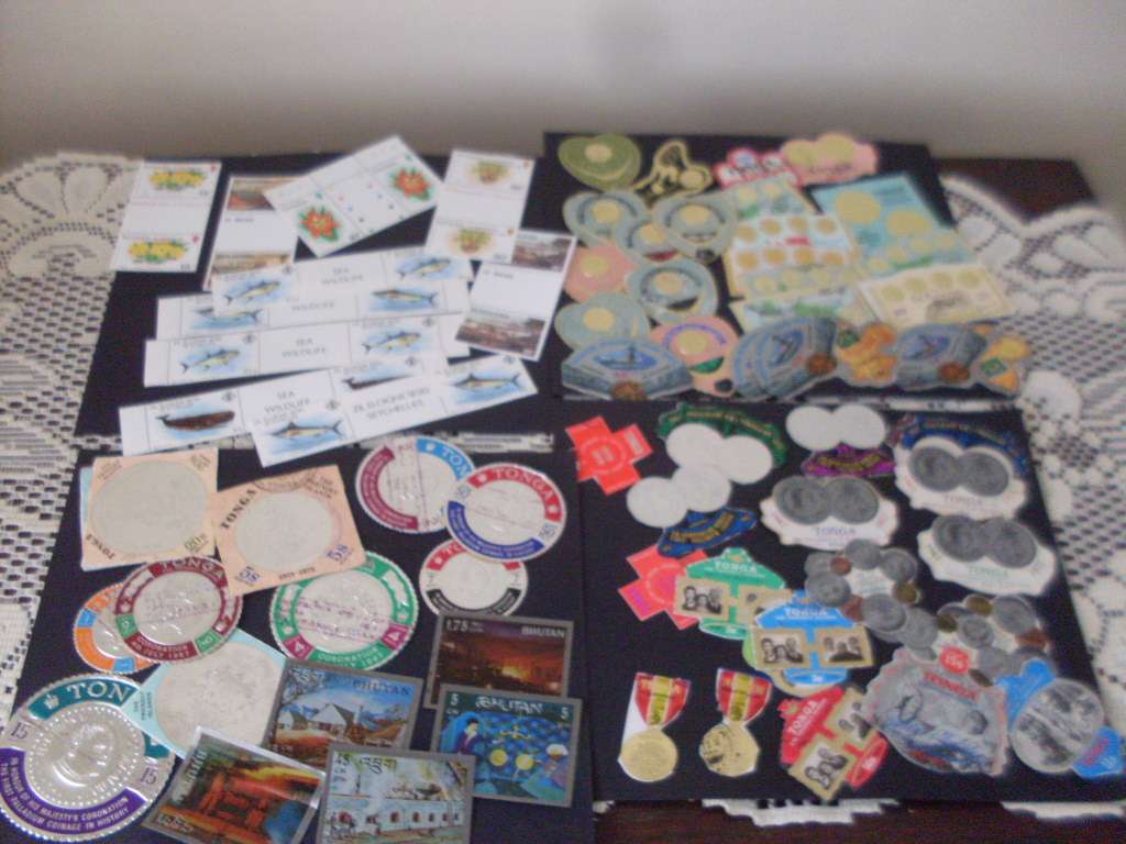 71 VARIOUS UNUSUALTONGA/BHUTAN/ASCENTION /SEYCHELLES POSTAGE STAMPS