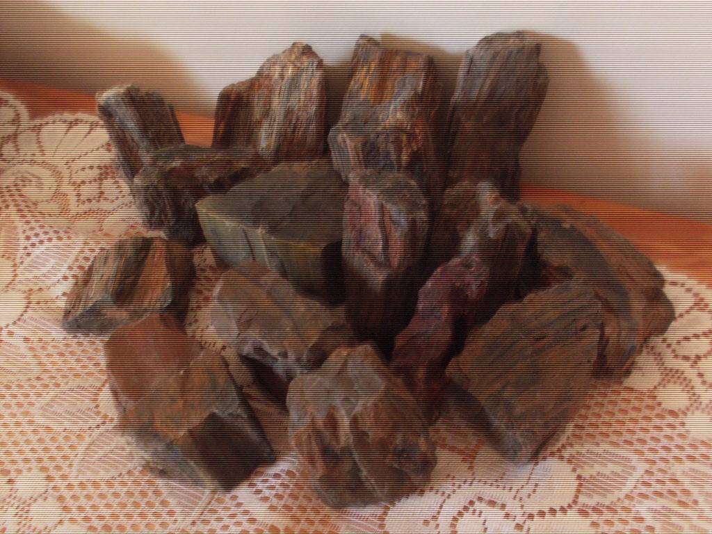 17 VARIOUS PIECES OF PETRIFIED/FOSSILISED ROCK...6.1 KG