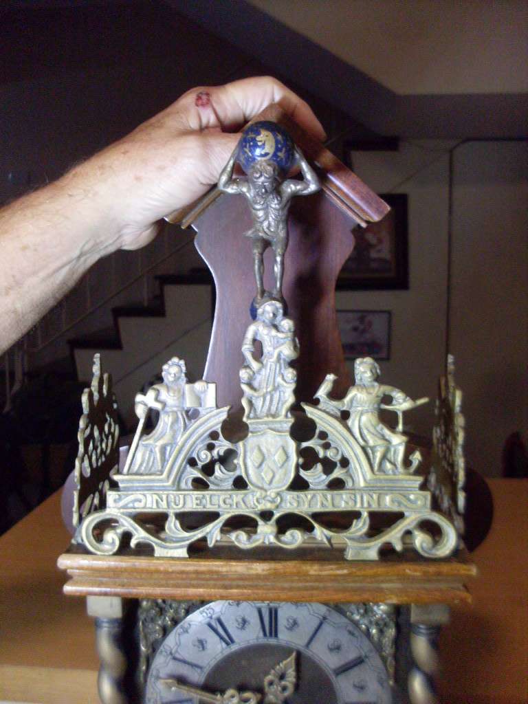 BEAUTIFUL ZAANSE DUTCH BRASS/WOODEN WALL CLOCK....WORKING