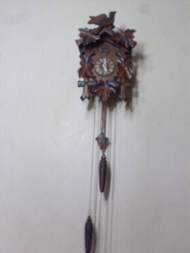 RARE A. SCHNEIDER CUCKOO CLOCK WITH COA BLACK FOREST STICKER ON BACK DOOR