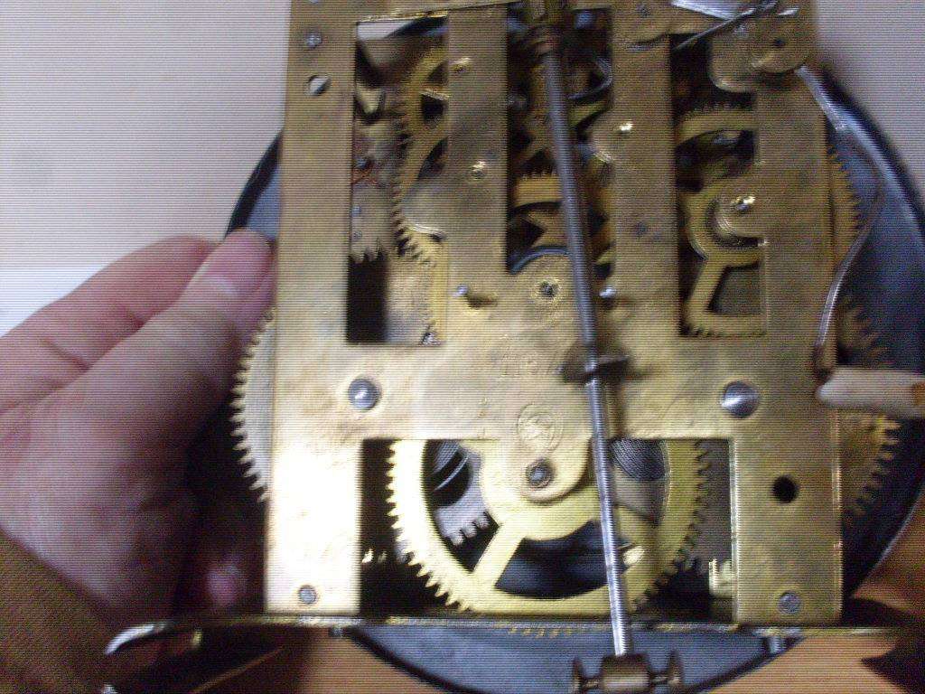 2 X ENAMEL FACE BRASS PART MECHANISMS STRICTLY FOR SPARES