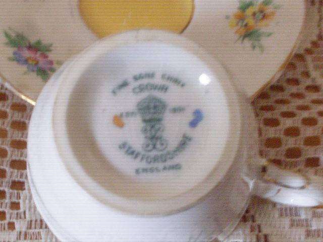 PRETTY CROWN STAFFORDSHIRE SMALL CUP DUOS/MILKJUG/SUGAR BOWL