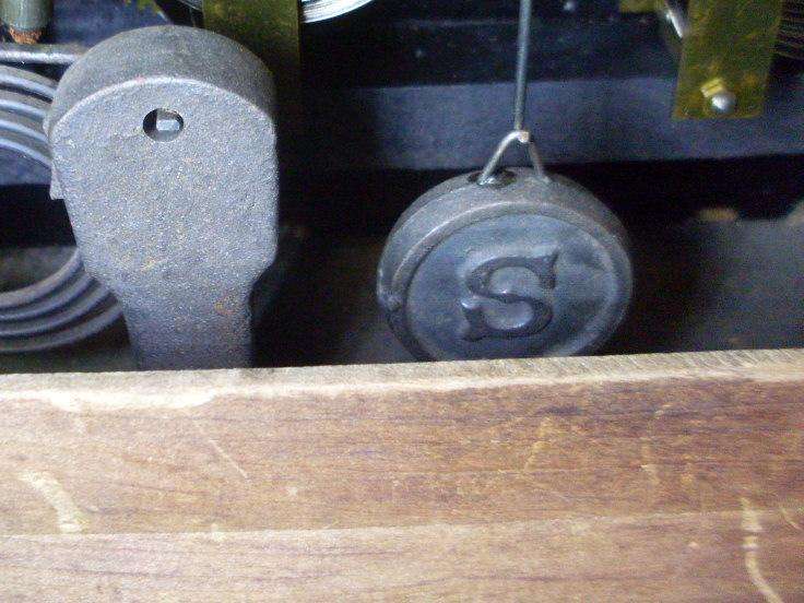 WOODEN SESSIONS (FORESTVILLE USA ) ROMAN STYLE MANTLE CLOCK CIRCA  1890