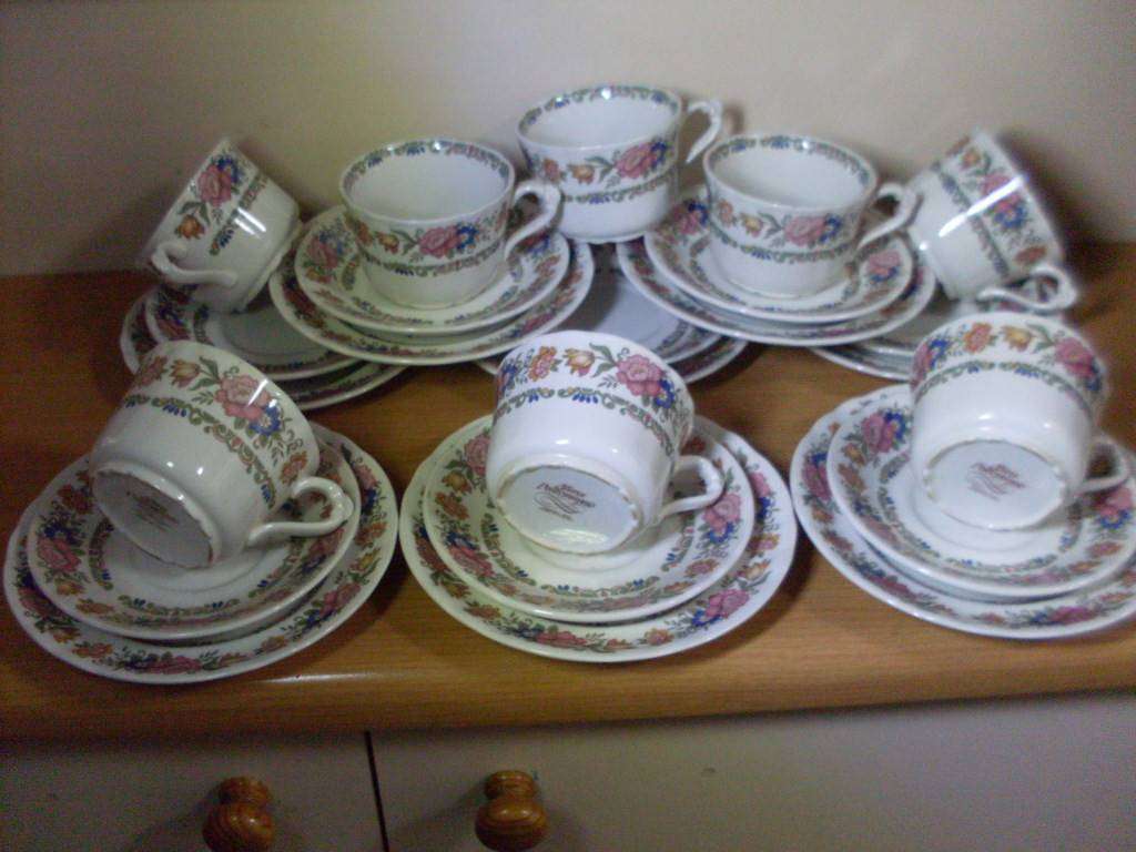 8 SPANISH TRIOS ...ALFARES PONTESAMPAIO...SPANISH FLORAL DESIGN ..TOTAL 24