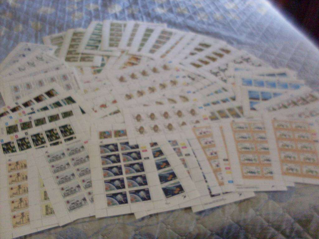 CISKEI 15 SETS OF 4 SHEETS OF 10 MINT POSTAGE STAMPS ...TOTAL 60 SHEETS