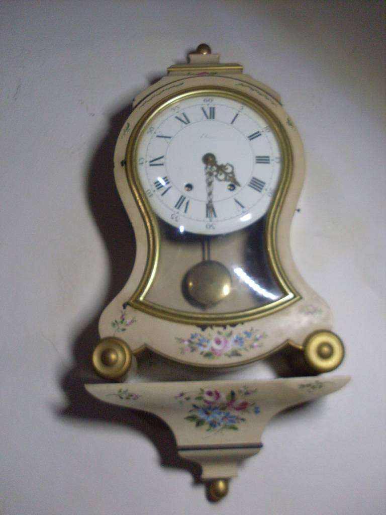 RARE VINTAGE ELUXA BRADUX(SWITZERLAND) MANTLE/WALL CLOCK  WITH SCONCE....WORKING