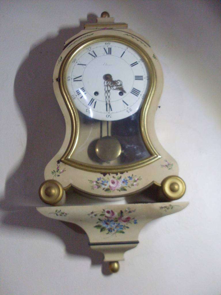 RARE VINTAGE ELUXA BRADUX(SWITZERLAND) MANTLE/WALL CLOCK  WITH SCONCE....WORKING