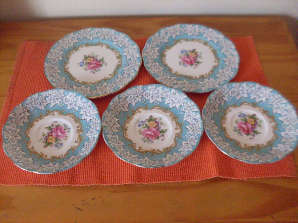 ROYAL ALBERT ENCHANTMENT REPLACEMENT PIECES 3 SAUCERS 2 SIDE PLATES