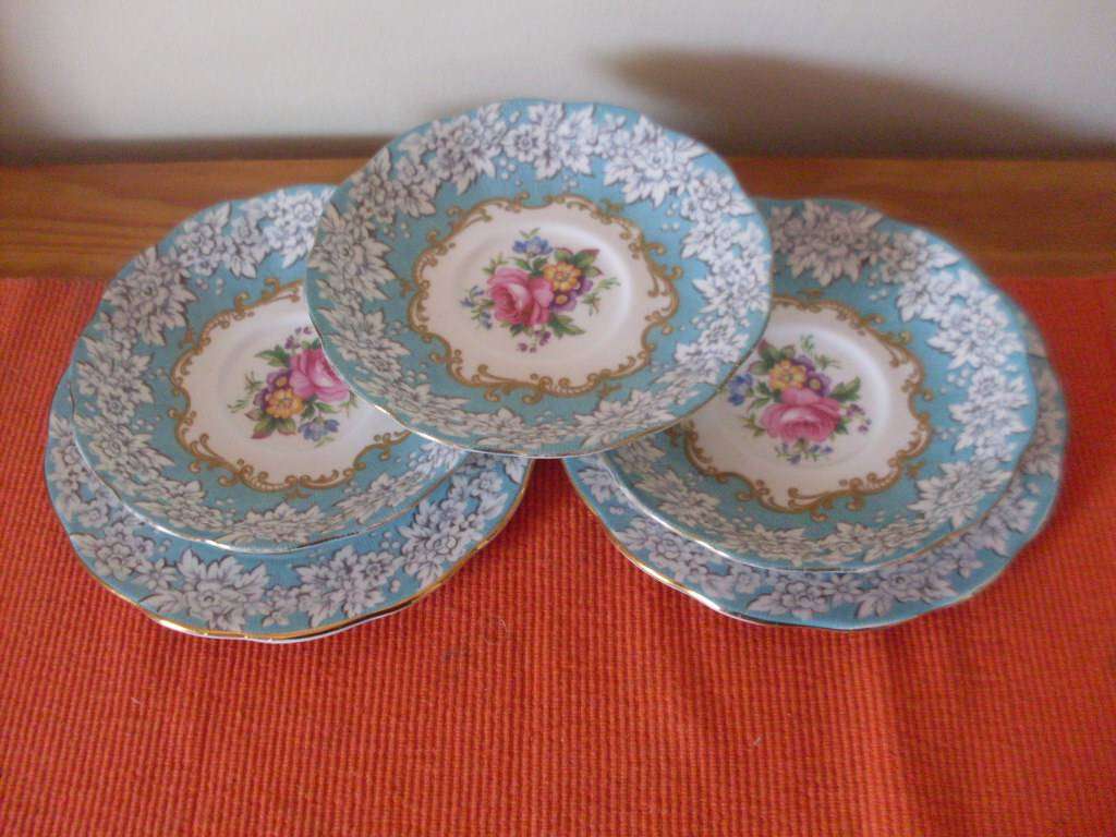 ROYAL ALBERT ENCHANTMENT REPLACEMENT PIECES 3 SAUCERS 2 SIDE PLATES