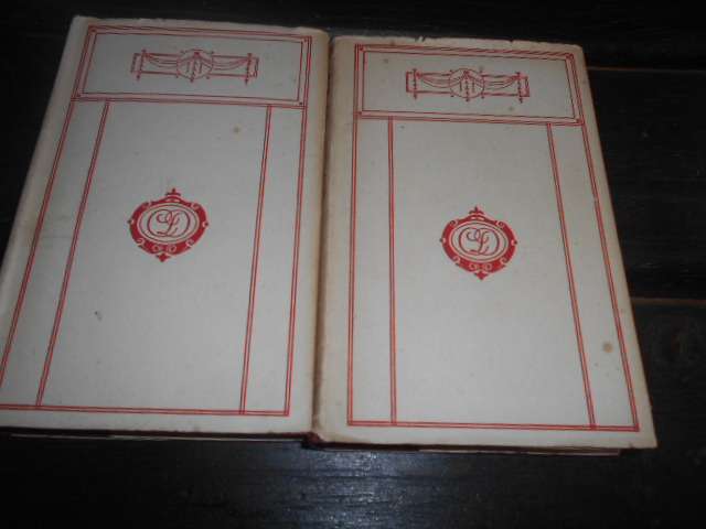 2 antique  Charles Dickens  books - MARTIN CHUZZLEWIT -  volume 1 & d 2 -  Caxton Pub  with plates