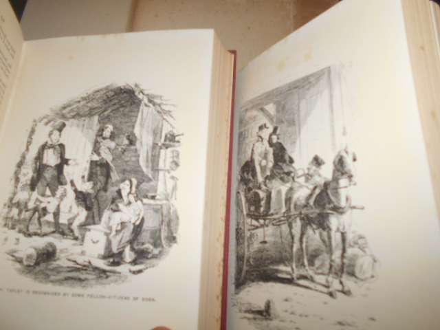 2 antique  Charles Dickens  books - MARTIN CHUZZLEWIT -  volume 1 & d 2 -  Caxton Pub  with plates