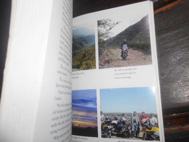 NICHOLAS YELL Circling great Karoo  backroads (ancient History & stories) on old scrambler