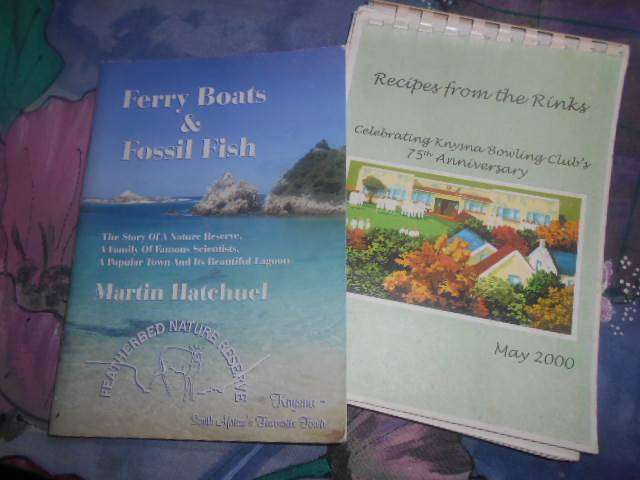 FERRY BOATS & FOSSIL FISH - M HATCHUEL & KNYSNA & RECIPES FROM RINKS KNYSNA