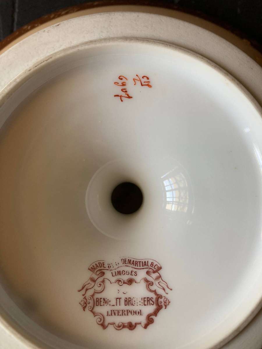 ANTIQUE CAKE STAND BY GUSTAVE DEMARTIAL  AND CO FOR BENNETT BROTHERS LIVERPOOL