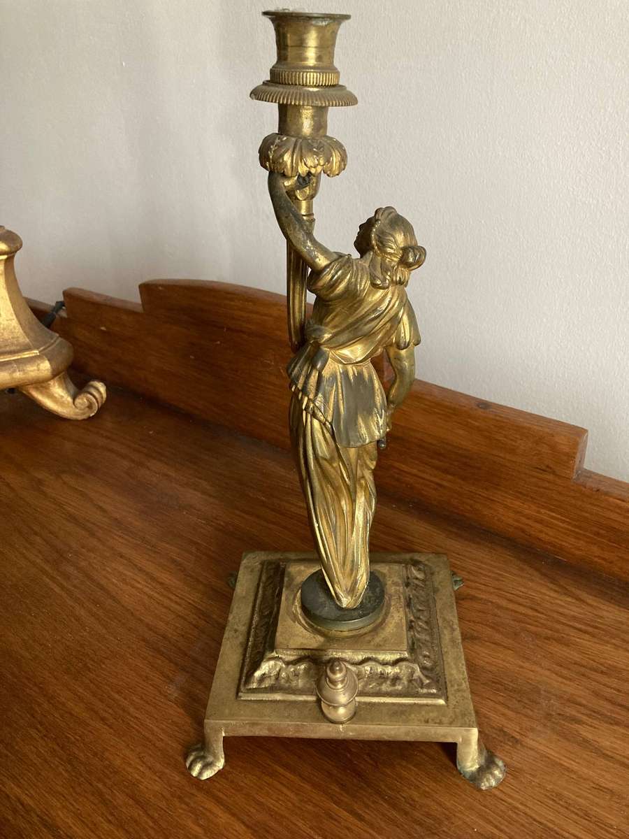 LARGE HEAVY BRASS CANDLEHOLDER