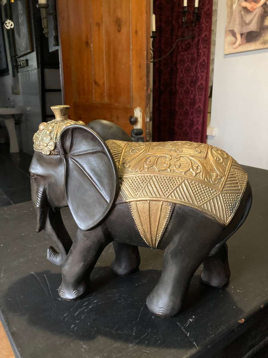 LARGE CERAMIC INDIAN ELEPHANT