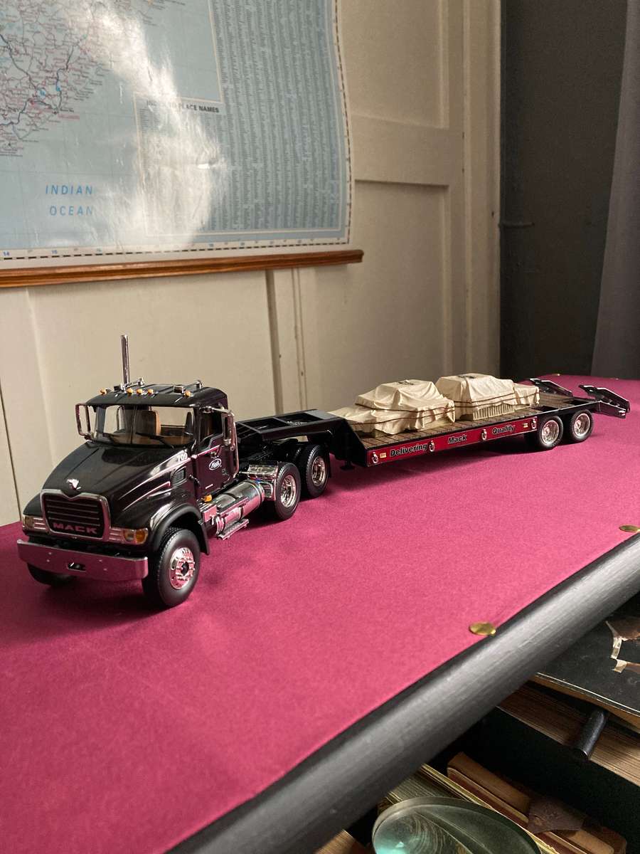 MACK TRUCK AND TRAILER BY FIRST GEAR 1:34 SCALE WITH LOAD