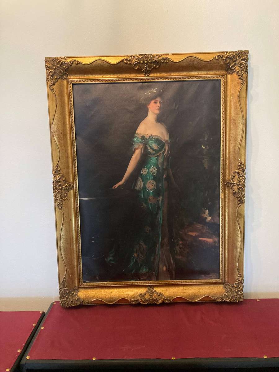 LARGE CANVAS PRINT IN AN ORNATE FRAME