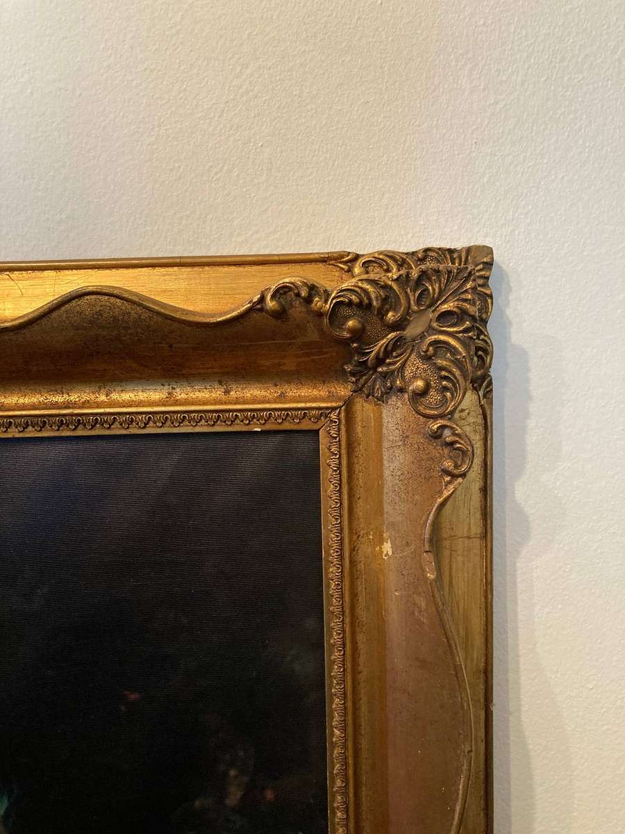 LARGE CANVAS PRINT IN AN ORNATE FRAME