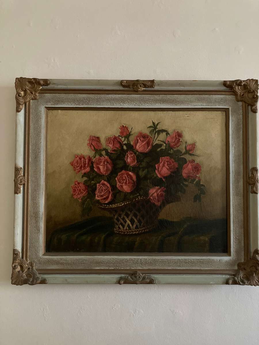 ANTIQUE OIL PAINTING IN ORNATE FRAME