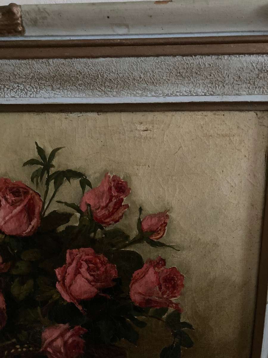 ANTIQUE OIL PAINTING IN ORNATE FRAME