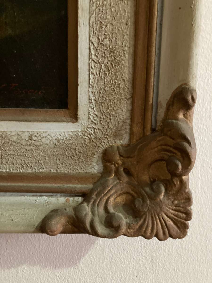 ANTIQUE OIL PAINTING IN ORNATE FRAME