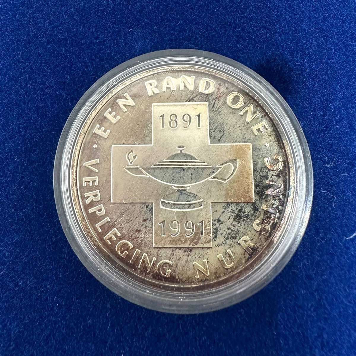 1991 South African Silver R1 Protea - Nursing