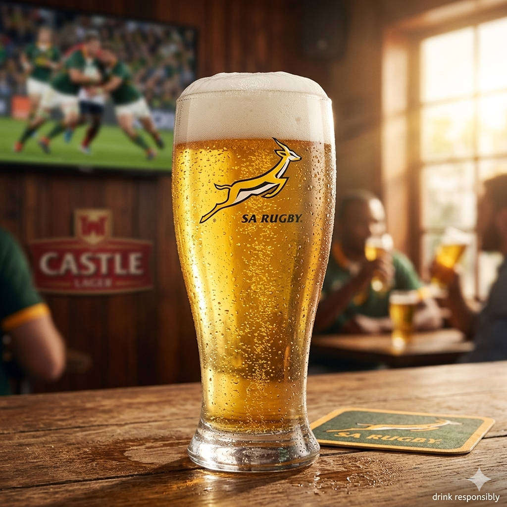 Springboks Beer Glass - 500ml Pilsner / Pint Glass
