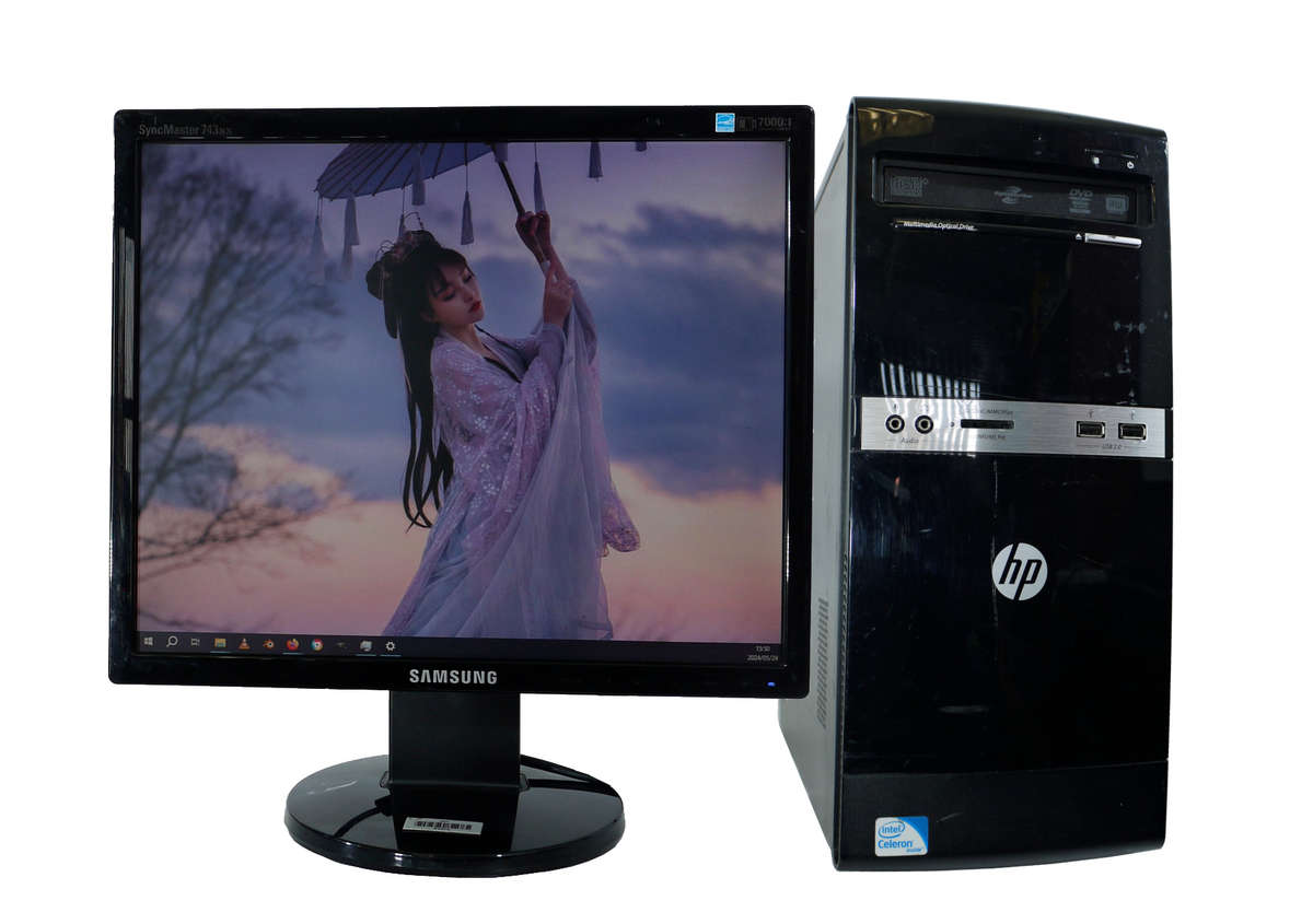 HP 500B Computer - Intel celeron, 4GB RAM, 298GB Storage, 17 inches Monitor, Keyboard and Mouse
