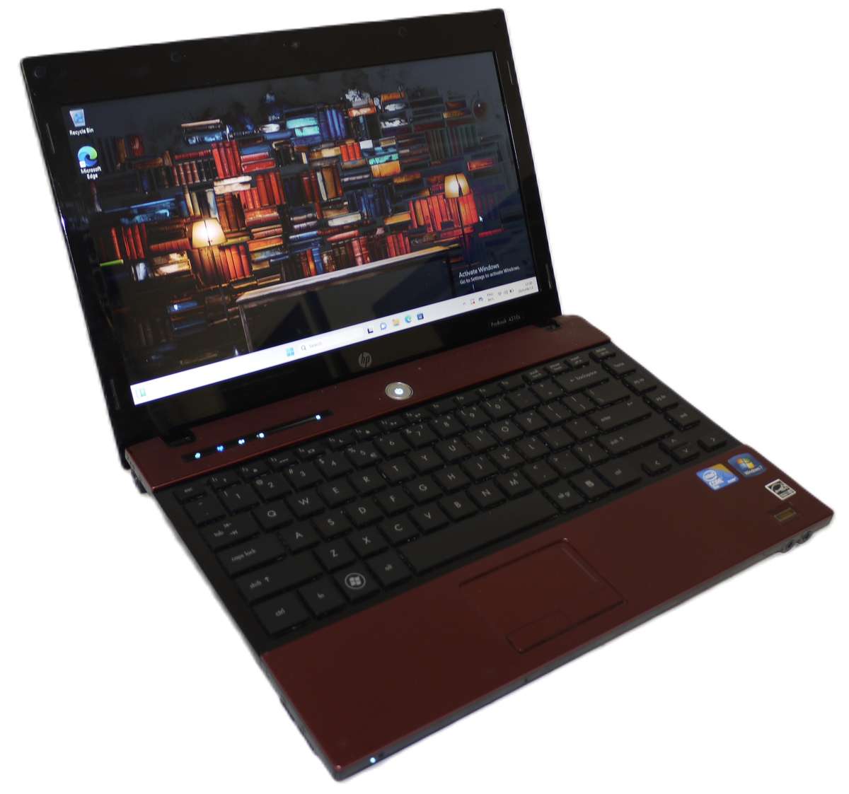 RED HP Laptop - Intel Core 2 Duo T6670 @ 2.20Ghz, 4GB RAM,  149GB STORAGE ProBook 4310s (NO CHARGER)