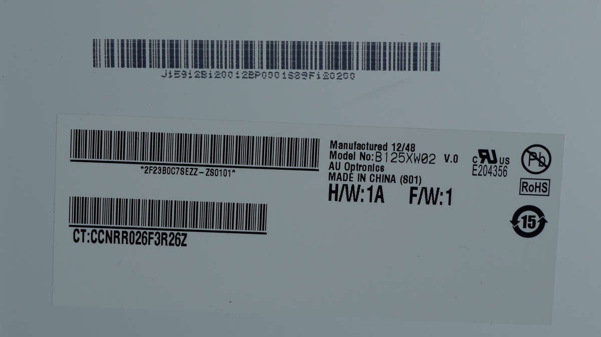 Laptop screen B125XW02 V.0 Replacement LCD screen