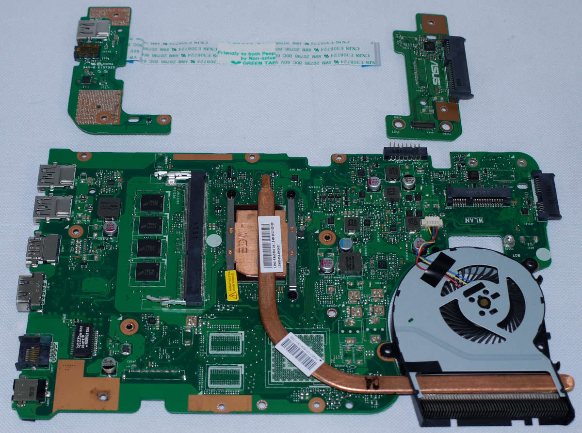 CPU, Motherboard, heat sink and fan for Asus X555L