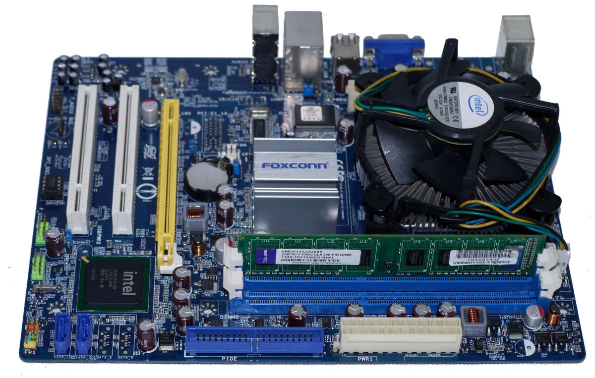 Motherboard, CPU and RAM Combo, Foxconn N15235  Dual-Core E5700 @ 3.00GHz  2GB DDR3 LGA 775