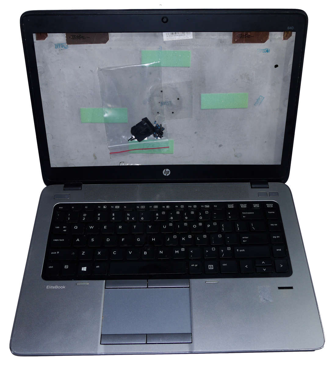 Hp EliteBook 840 G1 Frame set, Flex Cable, Mouse Pad, Keyboard, with screws - MISSING BOTTOM COVER